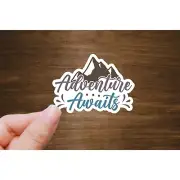 Adventure Awaits Vinyl Sticker | Die Cut, Glossy, Vinyl | 3" Sticker