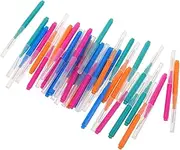 KOMBIUDA 40pcs Interdental Brush for Easy Push-pull Stainless Steel Wire Cleaner Oral Flossing Tool
