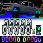 10x Dreamcolor LED Underbody Rock Lights Bluetooth For Chevy Silverado 1500 2500