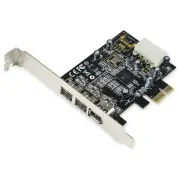 -PEX30016 3 Port IEEE 1394 Firewire 1394B & 1394A PCIe 1.1 X1 Card TI2151