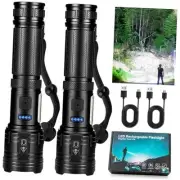 Flashlights High Lumens Rechargeable 2 Pack, 990,000 Lumens Super Bright