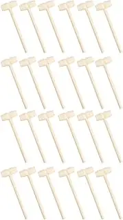 PERSELOSO 30Pcs Mini Wooden Hammers Safe Polished Beat for Enhances Hand Eye Coordination Patience for Creative DIY Crafts Educational Play
