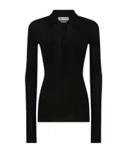 The Attico Half-Buttoned Knitted Jumper IT36 black