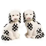 Brand New Mackenzie Childs Staffordshire Dog Salt & Pepper Set