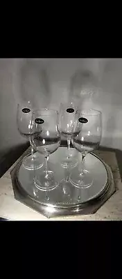 Luigi Bormiolli Crystal Wine Glasses Set Of 4 / 9.5" H