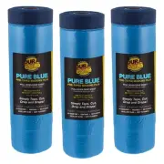 106" Wide x 46' Long Roll of Pure Blue Pre-Taped Masking Film, 3 Pack, Pre-Fo...