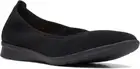 Clarks™ Women's 8 M Jenette Ease Flats in Black Leather
