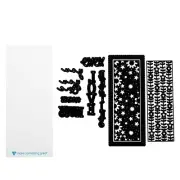 Diamond Press Slimline Love and Friendship Background Dies Set 753977 New