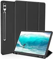 SSS·GRGB Case for 12.4 Inch Samsung Galaxy Tab S9+/ S9 FE Plus 5G 2023 Case SM-X810/X816B/X818U with S Pen Holder, Slim Folio Stand Protective Tablet Cover, Auto Wake/Sleep, Multi-Angle Viewing, Black