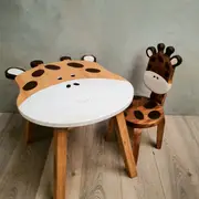 Children's furniture Giraffe Table + 1 Chair Set