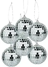 Mini Disco Balls Silver x6 Hanging Party Decorations Supplies Dance Stage Mirror