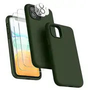 [5 in 1 for iPhone 11 Case 6.1 inch, with 2 Pack Screen Protector + dark green