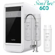 SimPure 7 Stage 600GPD Reverse Osmosis Tankless Water Filter System 1-Year Set