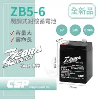 在飛比找蝦皮商城優惠-【童車電池】ZB5-6(6V5Ah) 小朋友電動車電池 鉛酸