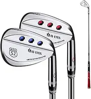 52D/56D/60D Golf Club Wedge Men's Digging Rod Sand Bar Women's MO Eyes Steel Shaft Golf Sand Wedges (Blue,60D)