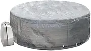 UCEDER Insulated Inflatable Hot Tub Cover,Round Spa Cover with External Heater/Pump Install Door Design,Energy-Saving and Eco-Friendly Spa Thermal Protection(Silver, 71" D x 28" H)