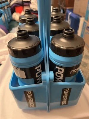Powerade 24 oz Sports Clutch Water Bottle w/Squeeze Cap - (Set of 6) w/carrier
