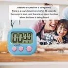 LCD Digital Timer Magnetic Kitchen Countdown Alarm Clock with Stand (Blue)
