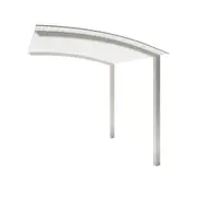 Exterior Life 3.25m Miami Curved Surfmist/Pearl White Pergola