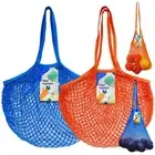 Mesh Grocery Bags Net Bags for Vegetables Portable Reusable Mesh Produce Bags...