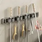 Self-Adhesive Mop Storage Shelf Rack Garden Garage Storage Tool