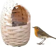 Bird Houses for Outside | Hanging Bird Nesting Boxes,Hand Woven Bamboo Bird Nesting, Outdoor Bird Nest Box for Finch Canary Chickadee, Garden