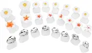PAMINGONO 3 Sets Silicone Toe Separators for Women Comfortable Pedicure Spacers Nail Polish Divider Tools Durable Toe Dividers Daisy Water Drop Soft