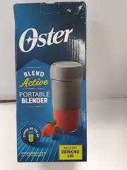 Oster Blend Active Portable Blender with Drinking Lid, USB Chargeable, Gray