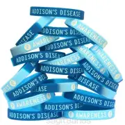 20 of Addison's Disease Wristbands Awareness Bracelets Adrenal Insufficiency