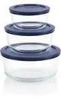 Pyrex Simply Store 6-Pc Glass Food Storage Container Set with Lid, 7-Cup, 4-Cup,