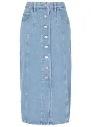 Isabel Marant étoile Vandy Denim Midi Skirt - Light Blue - 14 14