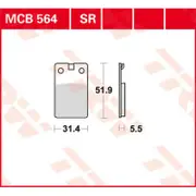 TRW Lucas Brake pad MCB564