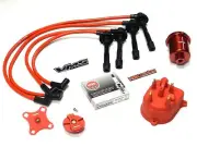 DISTRIBUTOR CAP ROTOR SPARK PLUG WIRE FUEL FILTER 1995 HONDA CIVIC D15 EG RED (for: Honda)