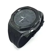 Casio GA2100 Casioak Mod Royal Oak G-Shock GA-2100 Black Metal Steel Watch