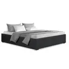 Artiss Bed Frame Double Size Gas Lift Mattress Base with Storage Platform Fabric