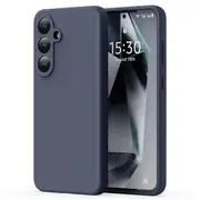 ZUSLAB Case for Samsung Galaxy S25 Case Nano Silicone Shockproof Gel Rubber Bumper Protective Cover for Samsung (2025) - Navy
