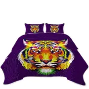 Tough Tiger Head Coverlet