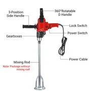 2000W Electric Corded Drill Mixer Set with Auger for Post Hole For Drilling and