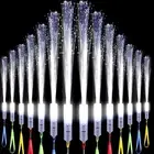 Jecery 96 Pieces White Fiber Optic Wands Glow Sticks LED Light up Wedding Wan...