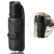 LED Flashlight Pouch Torch Nylon Holster Belt Carry Case Holder 360 Degree Rotat