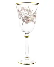Vivience Set Of 4 8.75 Oz Floral Design Water Glasses