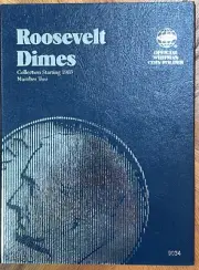 Whitman Roosevelt Dimes #2 Coin Folder, Album book Starting 1965 # 9034