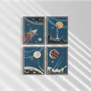 [Namly Design] Poster - Space Exploration Set of 4