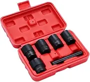 TEHAUX 6pcs Wear Resistant Damaged Screw Extractors for Rusty Nuts and Bolts Black Socket Tools Convenient Lug Nut Remover Durable and Sturdy for Long Term Use