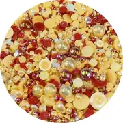 Mix Resin Rhinestones Half Round Pearls30g Flatback Rhinestones Half Pearl Be...