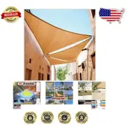 Custom 5' x 7' x 8.6' Sand Beige UV Block Right Triangle Sun Shade Sail Canopy