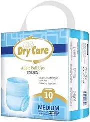 Disposable Adult Pull-Up Diapers for Seniors - Leakproof Incontinence Underwear, Medium 70-110cm Waist, 10 PCS, Unisex