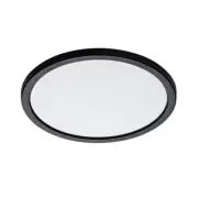 Martec Fino 32W Thin Tricolour Dimmable LED Oyster Light Black | MLFO34532MD