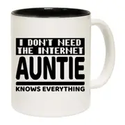 Aunti I Dont Need The Internet My Knows Everything Black Mug Cup