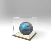Tenpin Bowling Ball Deluxe Display Case Acrylic Perspex - GOLD